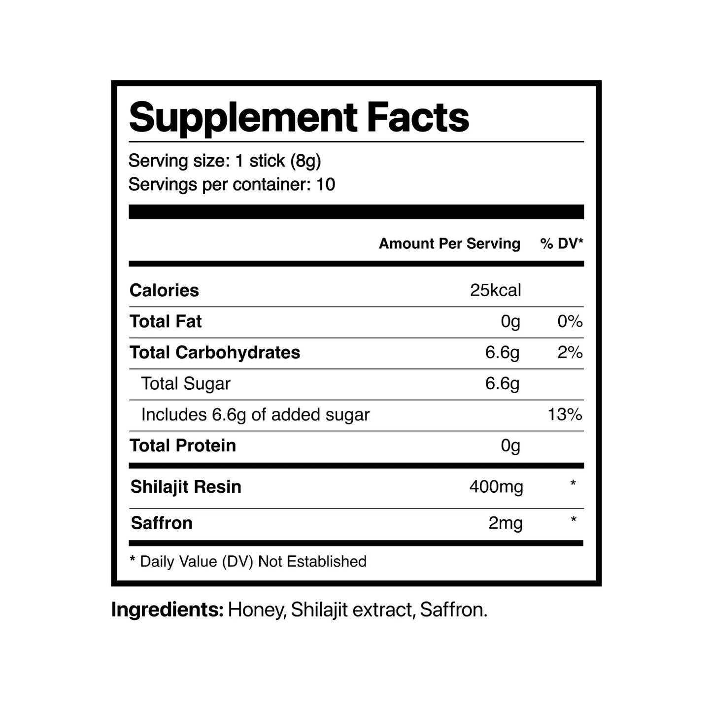 Shilajit Honey Sticks